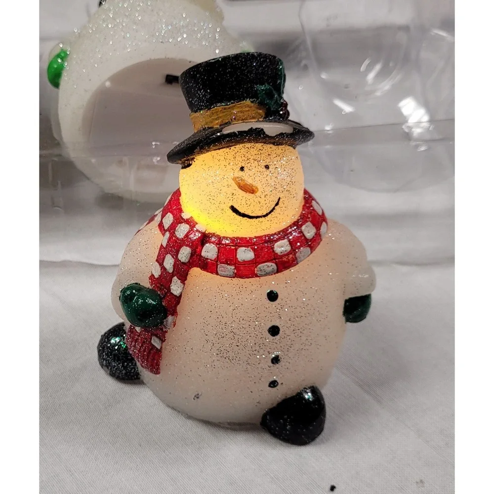 Manor Lane Snowman-shaped Flameless LED Candles & Remote - Works - Read As Is